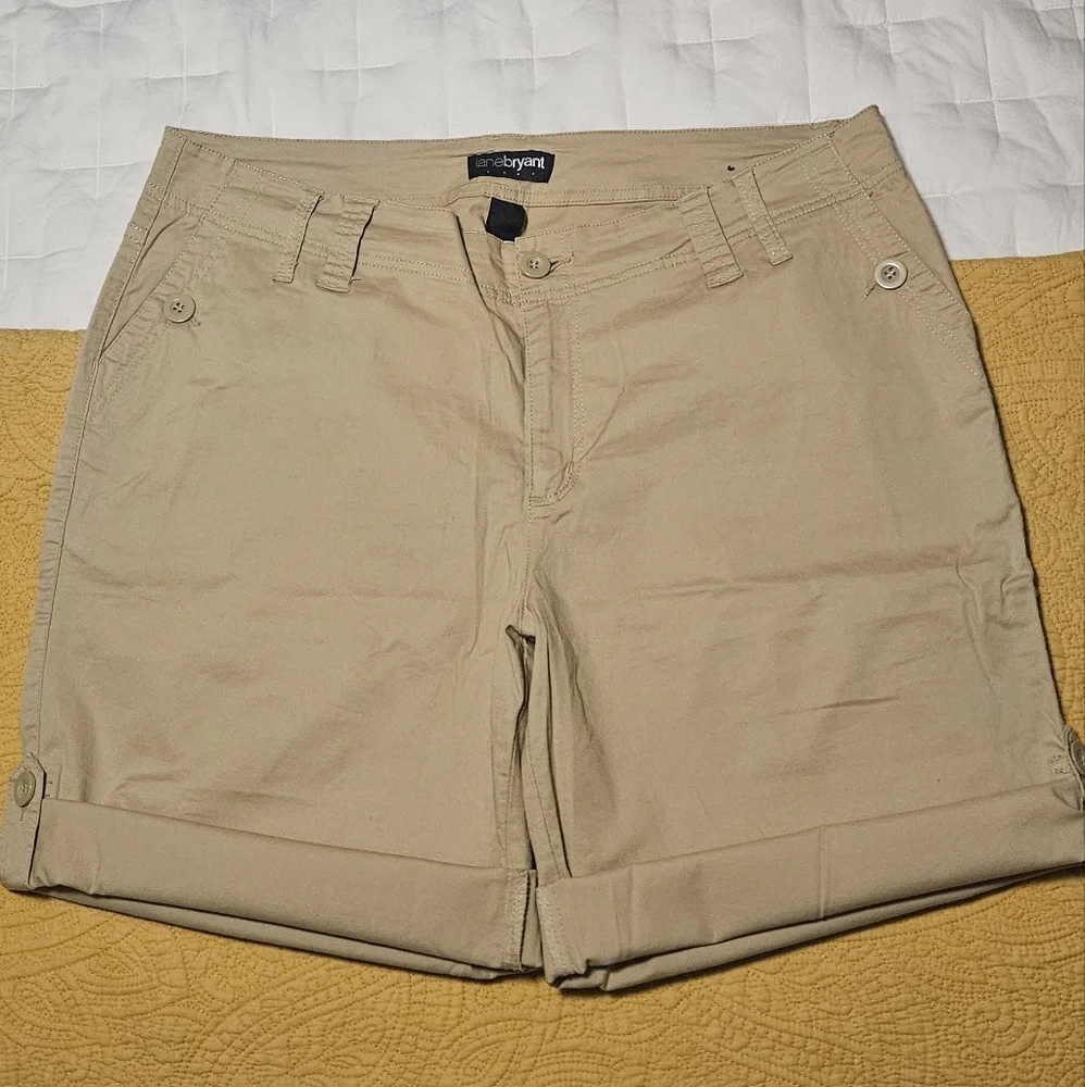 Lane‎ Bryant Women's Tan Shorts: Size 18